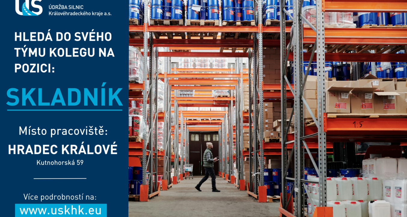 Hledáme do Hradce Králové pracovníka na pozici SKLADNÍK